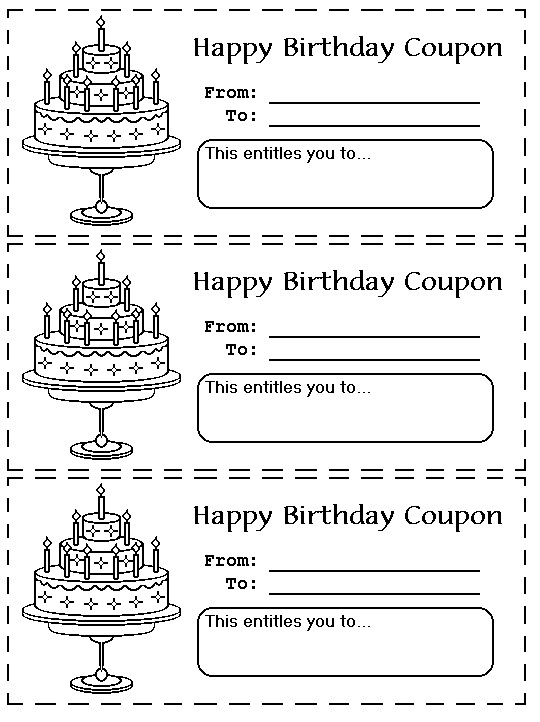 Best ideas about Father'S Day Coupon Book Printable Coloring Pages
. Save or Pin Printable Birthday Coupons Coloring Pages Now.