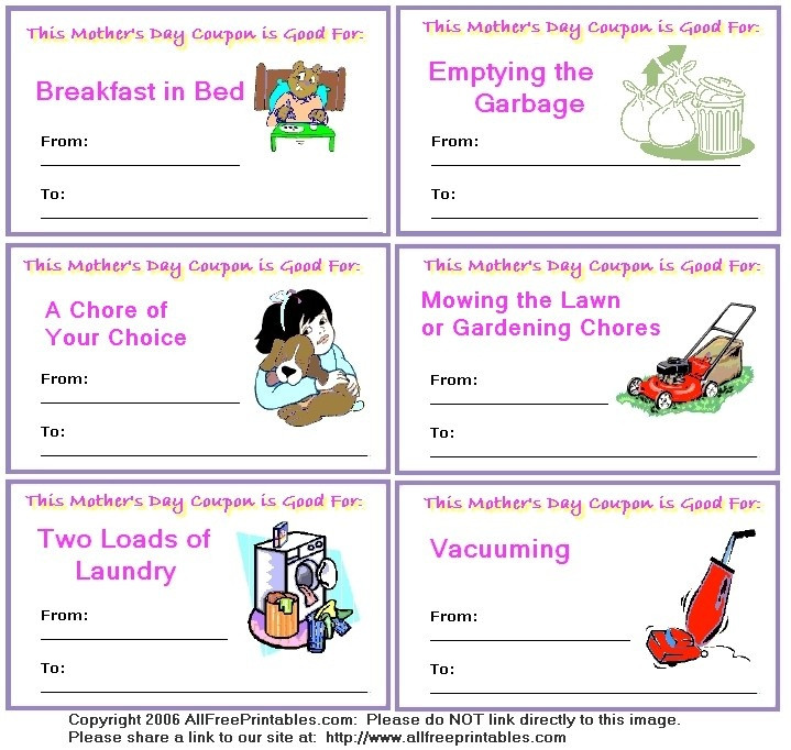 Best ideas about Father'S Day Coupon Book Printable Coloring Pages
. Save or Pin 17 Best images about Mother s Day Crafts on Pinterest Now.