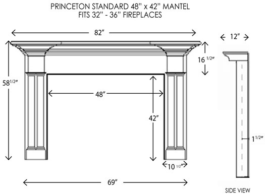 Best ideas about Fireplace Mantel Height
. Save or Pin Wood Fireplace Mantels Princeton Standard Now.