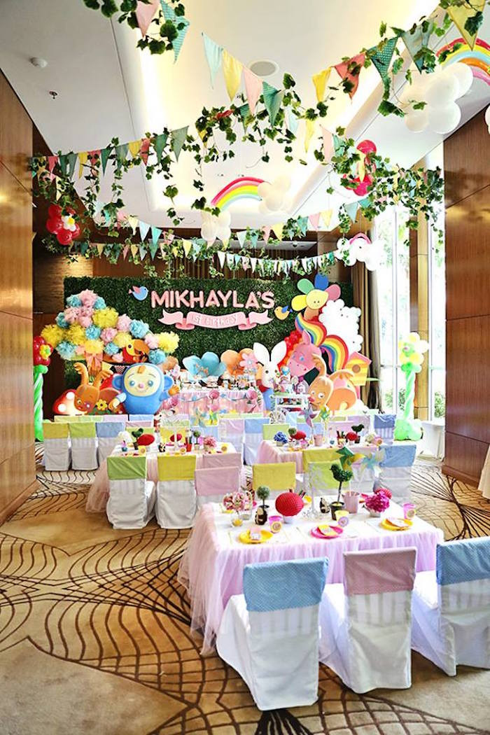 Best ideas about First Birthday Party Decorations
. Save or Pin Kara s Party Ideas Sunny Garden 1st Birthday Party Now.