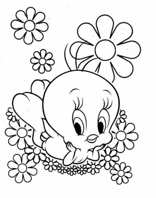 Best ideas about Flower Coloring Pages For Girls
. Save or Pin Baby Tweety Disney Flower Coloring Page Cartoon Coloring Now.