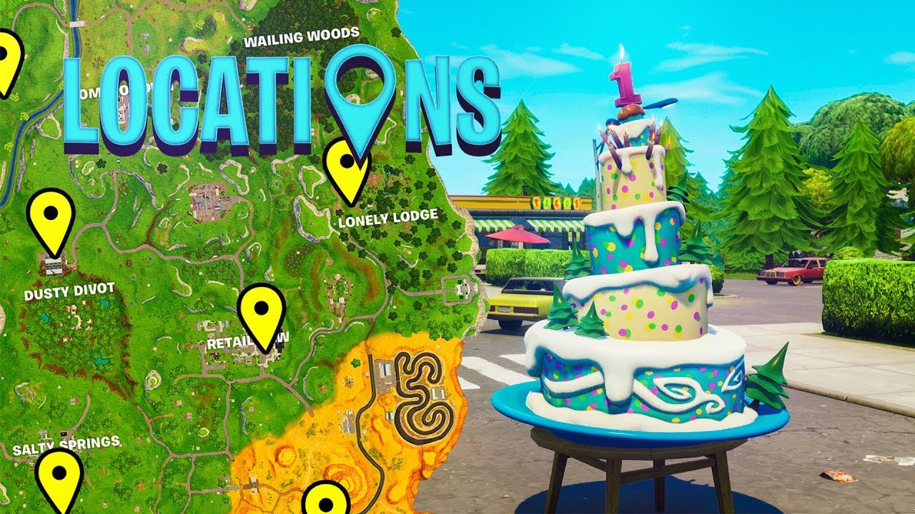 Best ideas about Fortnite Birthday Cake Location
. Save or Pin "Dance in front of different Birthday Cakes" Challenge Now.