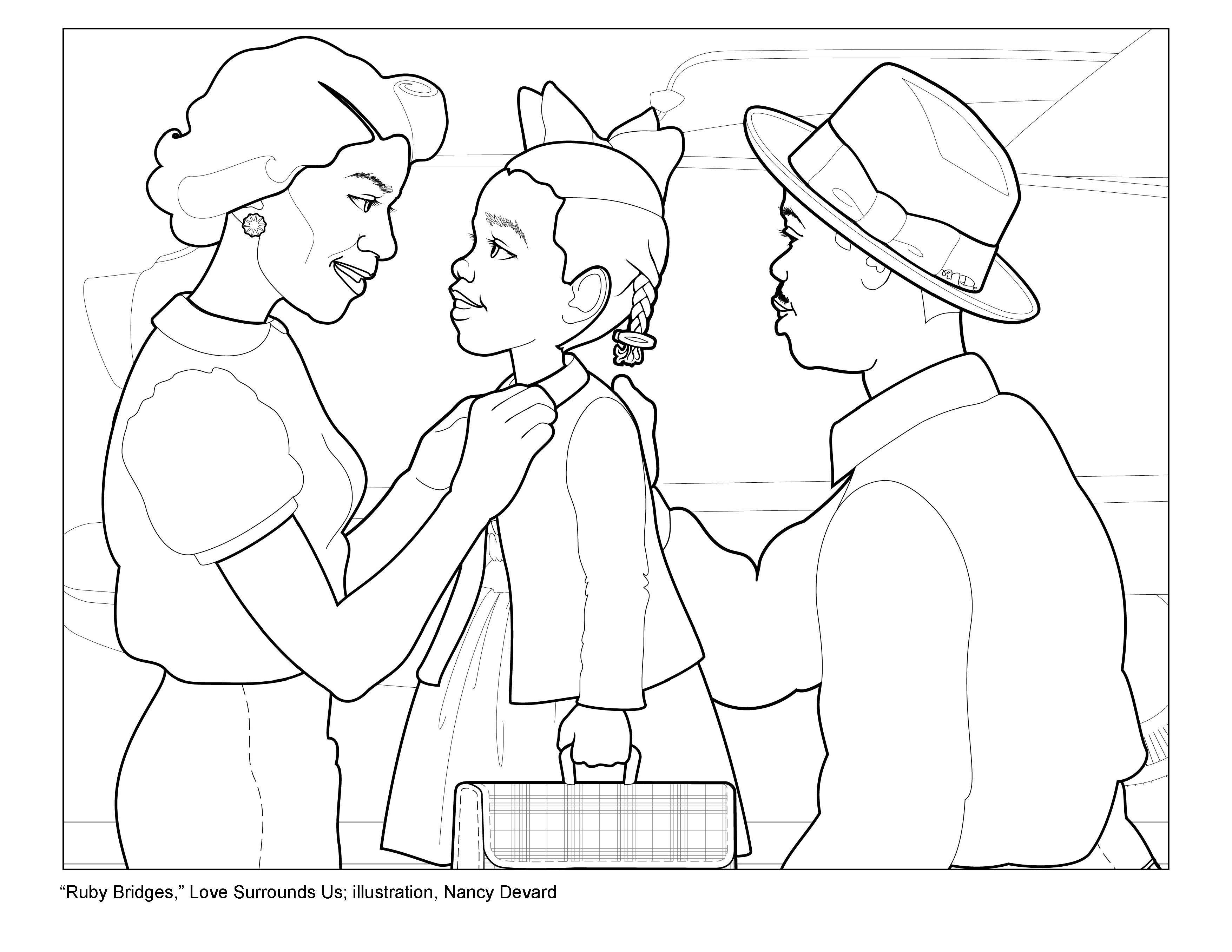 Best ideas about Free Coloring Pages Of Ruby Bridges
. Save or Pin Ruby Bridges Surrounded by Love Now.