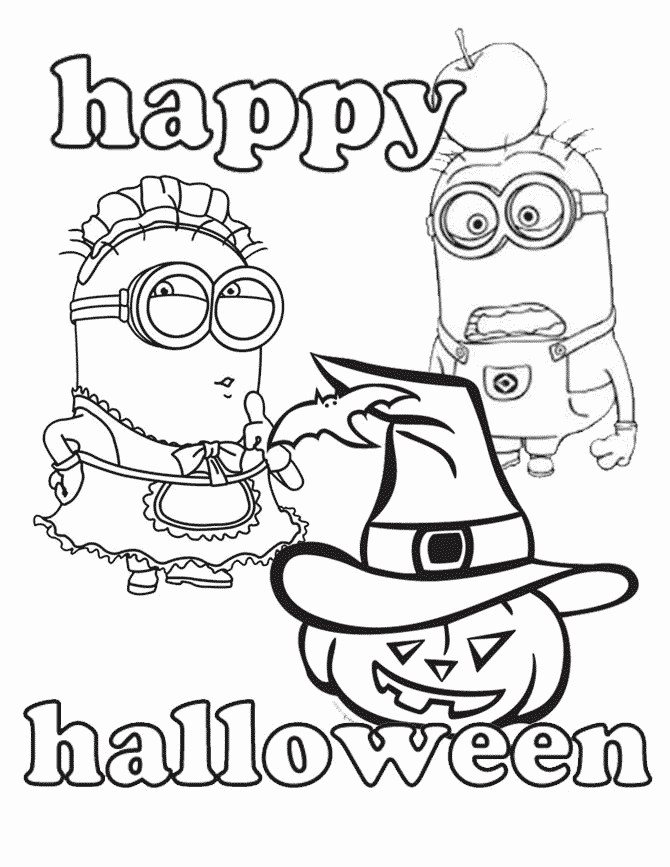 Best ideas about Free Coloring Sheets For Kids Halloween Themed
. Save or Pin Minions Halloween Coloring Pages – Halloween & Holidays Wizard Now.