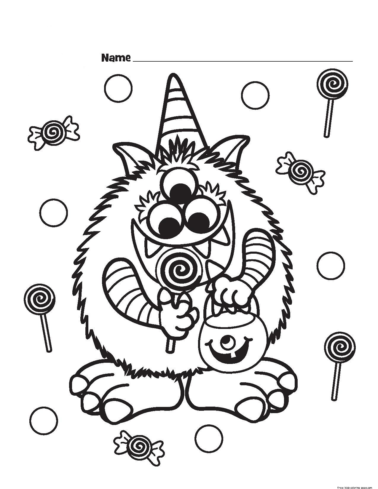 Best ideas about Free Coloring Sheets For Kids Halloween Themed
. Save or Pin Halloween Candy Critter printabel Coloring Page Free Now.