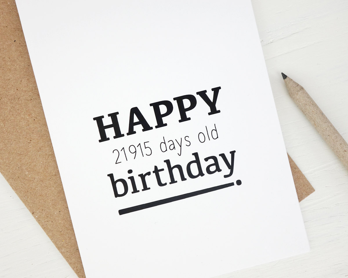 Best ideas about Funny 60th Birthday Cards
. Save or Pin Funny 60th birthday card Happy days old funny birthday Now.