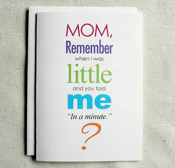 Best ideas about Funny Birthday Mom
. Save or Pin Mother Birthday Card Funny Mom Remember when I was Little Now.