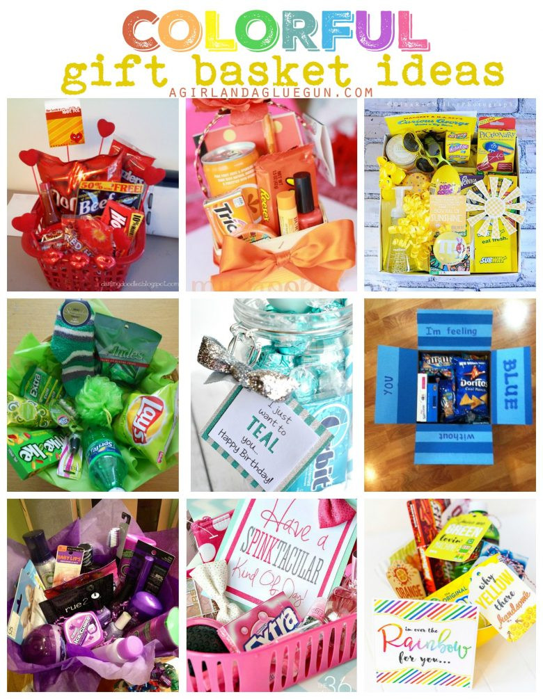 Best ideas about Gift Basket Theme Ideas
. Save or Pin Colorful t basket ideas A girl and a glue gun Now.