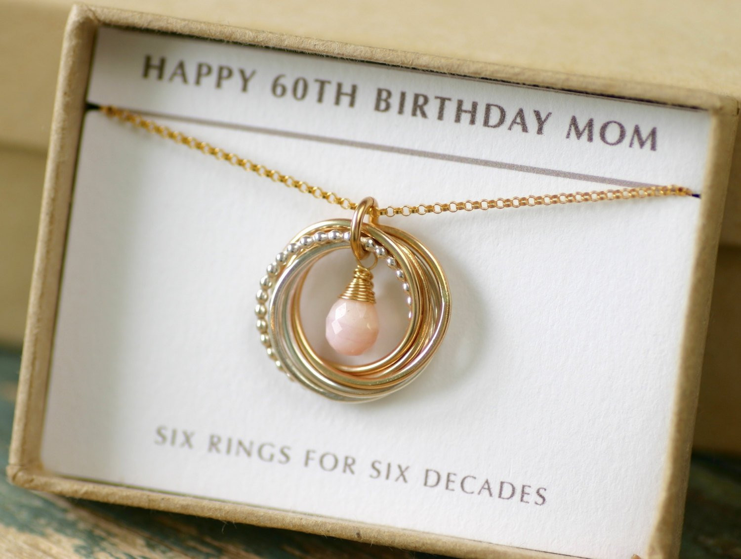 Best ideas about Gifts For 60th Birthday Female
. Save or Pin 60th birthday ts for women pink opal necklace gold jewelry Now.