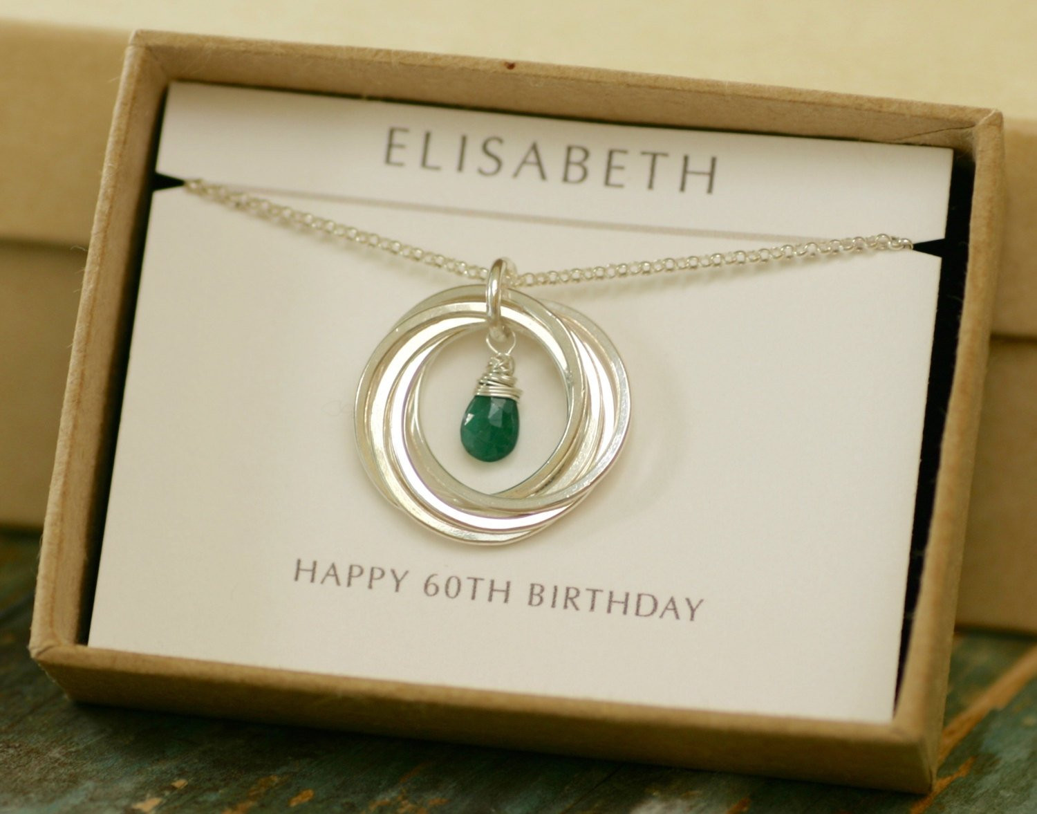 Best ideas about Gifts For 60th Birthday Female
. Save or Pin 60th birthday t for mum t for women emerald necklace Now.
