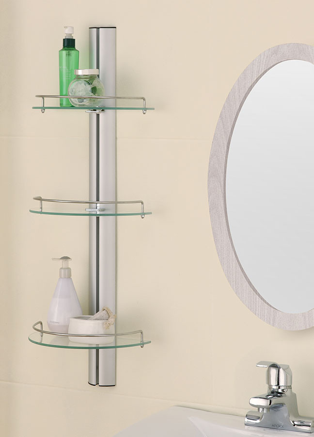 Best ideas about Glass Bathroom Shelves
. Save or Pin Three Tier Glass Bathroom Shelf Now.