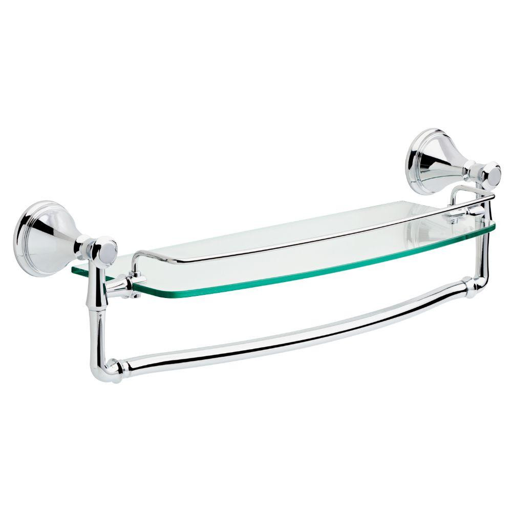 Best ideas about Glass Bathroom Shelves
. Save or Pin Delta Cassidy 18 in Glass Bathroom Shelf with Towel Bar Now.