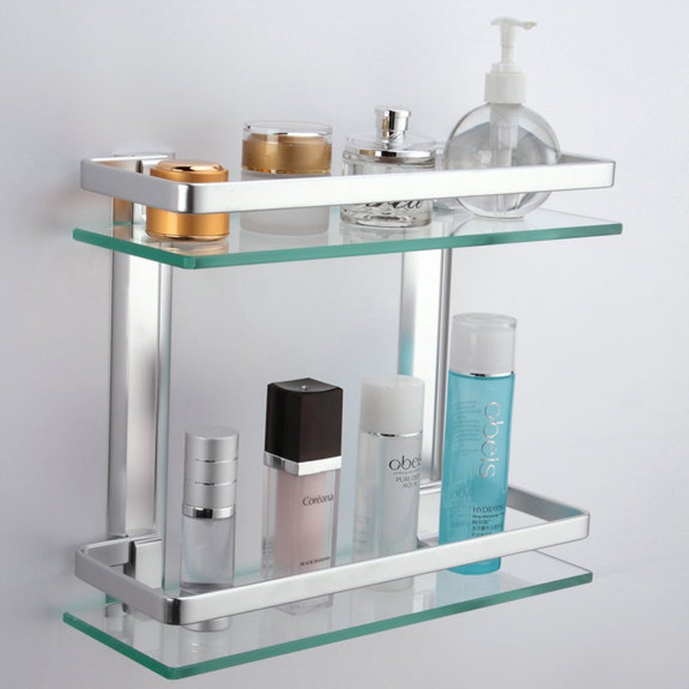 Best ideas about Glass Bathroom Shelves
. Save or Pin KES Aluminum Bathroom Glass Rectangular Shelf Wall Mounted Now.