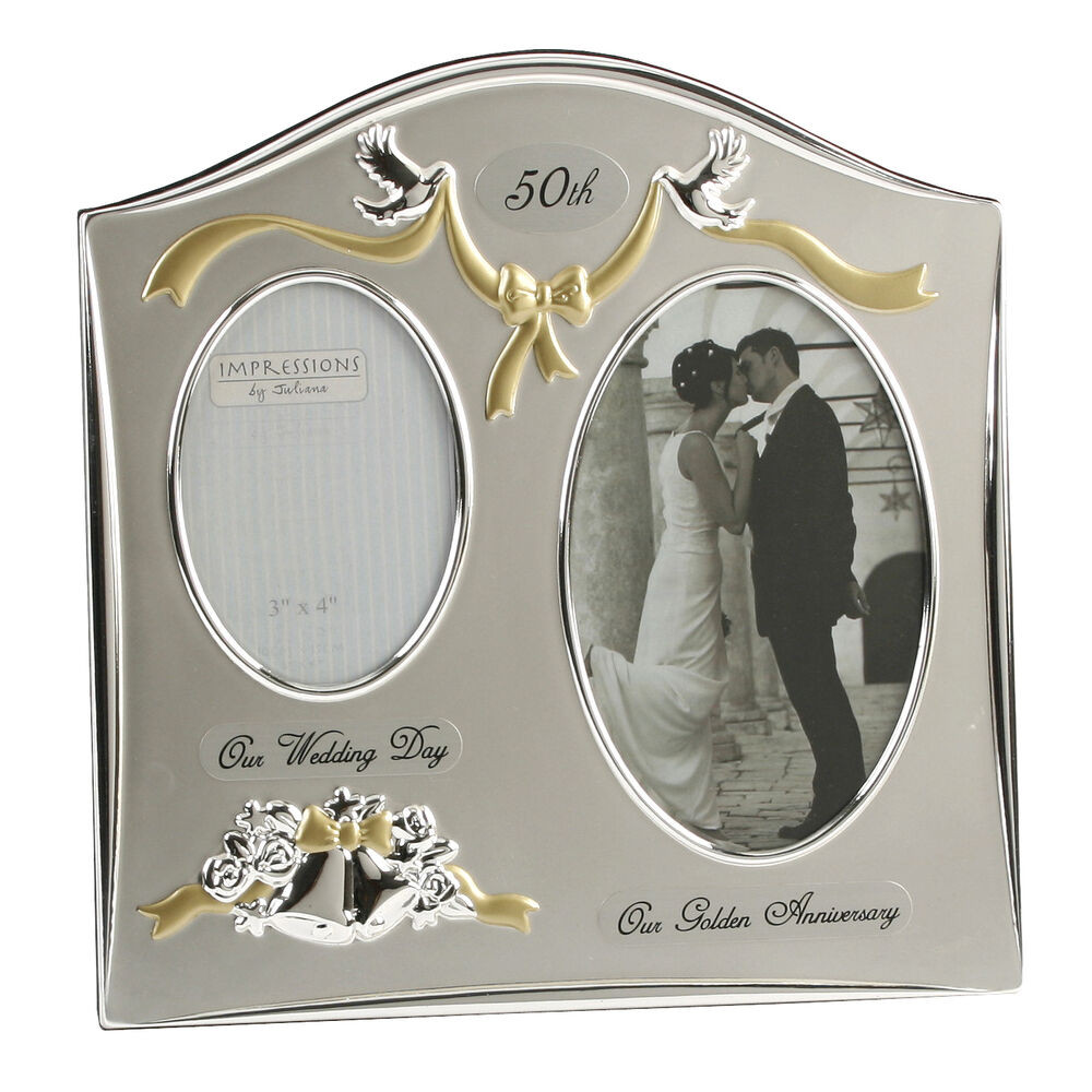 Best ideas about Gold Wedding Anniversary Gift Ideas
. Save or Pin 50th Golden Gold Wedding Anniversary Silver Plated Now.