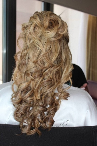 Best ideas about Half Up Curly Hairstyle
. Save or Pin Top 9 Indian Reception Hairstyles Now.