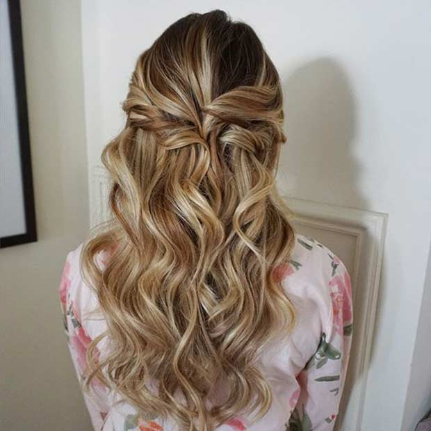 Best ideas about Half Up Half Down Curly Prom Hairstyles
. Save or Pin 31 Half Up Half Down Prom Hairstyles – StayGlam Page 2 Now.