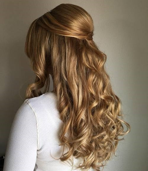 Best ideas about Half Up Half Down Curly Prom Hairstyles
. Save or Pin 50 Half Up Half Down Hairstyles for Everyday and Party Looks Now.