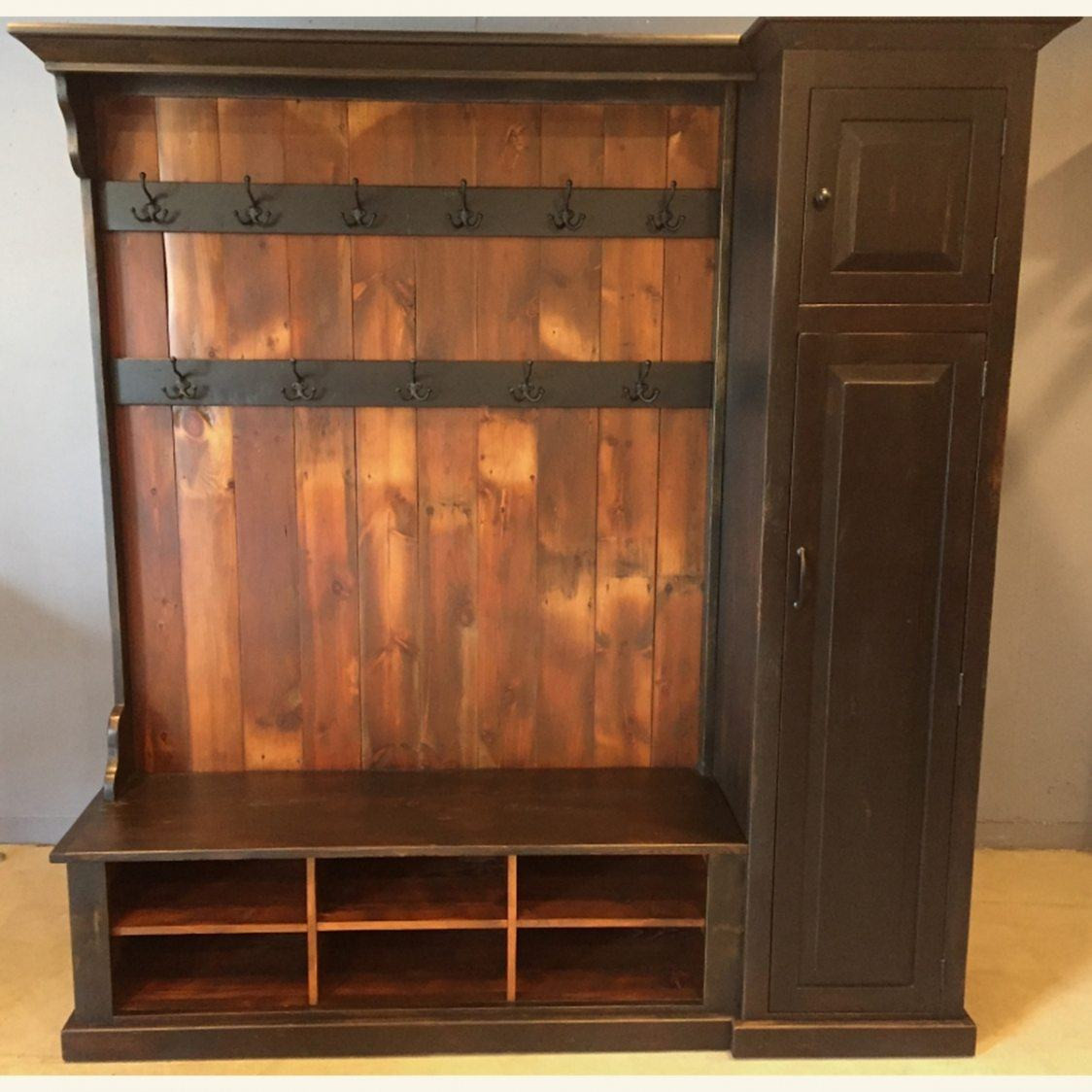 Best ideas about Hall Storage Cabinet
. Save or Pin Hall Tree with Side Storage Cabinet and Double Row Coat Now.