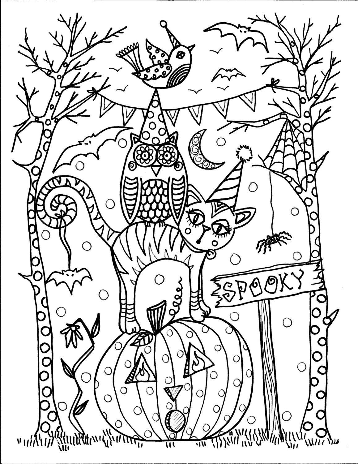 Best ideas about Halloween Coloring Pages For Adults
. Save or Pin Instant Download Halloween Coloring pages 5 от Now.