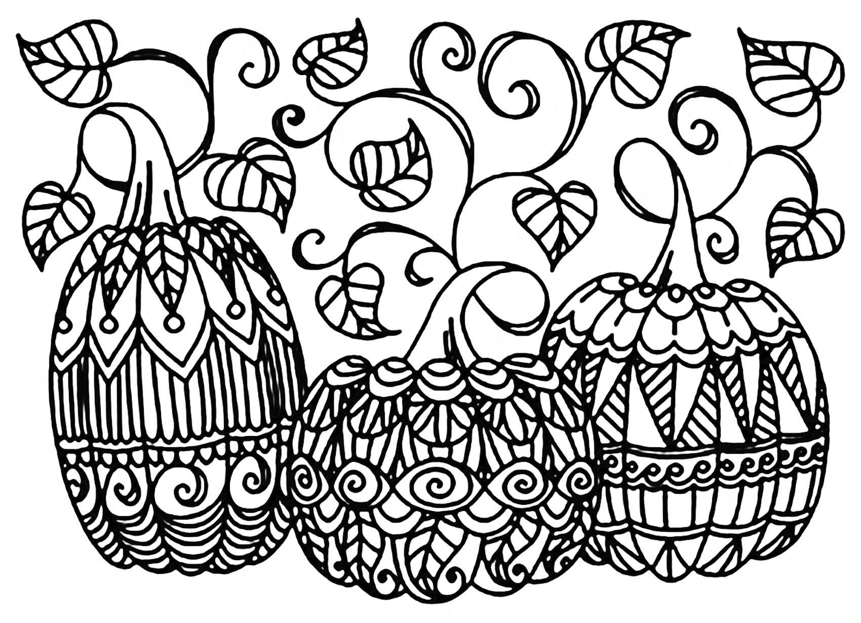 Best ideas about Halloween Coloring Pages For Adults
. Save or Pin Halloween three pumpkins Halloween Adult Coloring Pages Now.