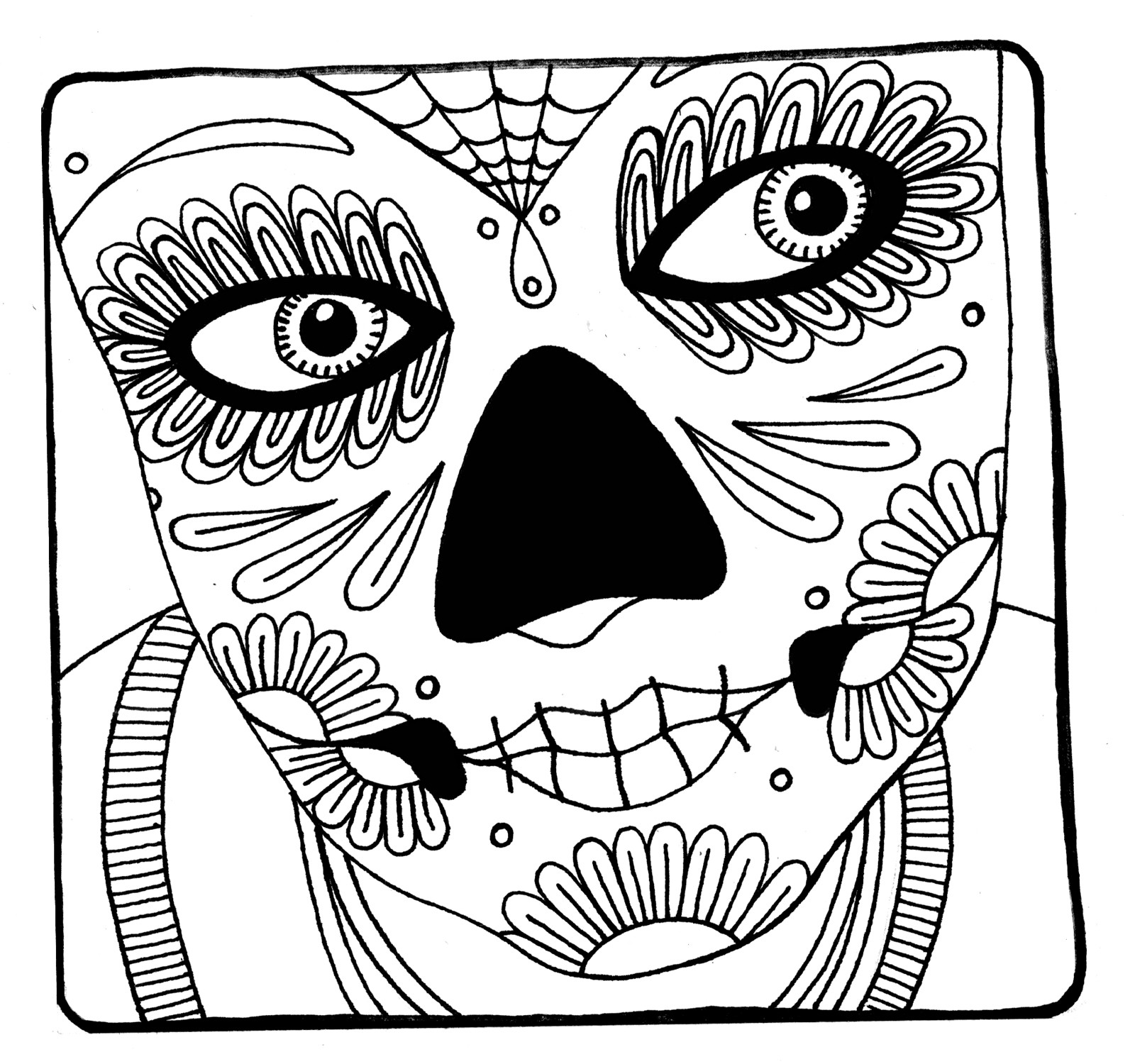 Best ideas about Halloween Coloring Pages For Teens Sugar Skull
. Save or Pin Day of the Dead Skull Coloring Pages coloringsuite Now.