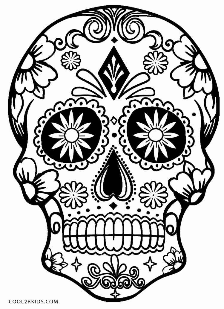 Best ideas about Halloween Coloring Pages For Teens Sugar Skull
. Save or Pin Printable Skulls Coloring Pages For Kids Now.