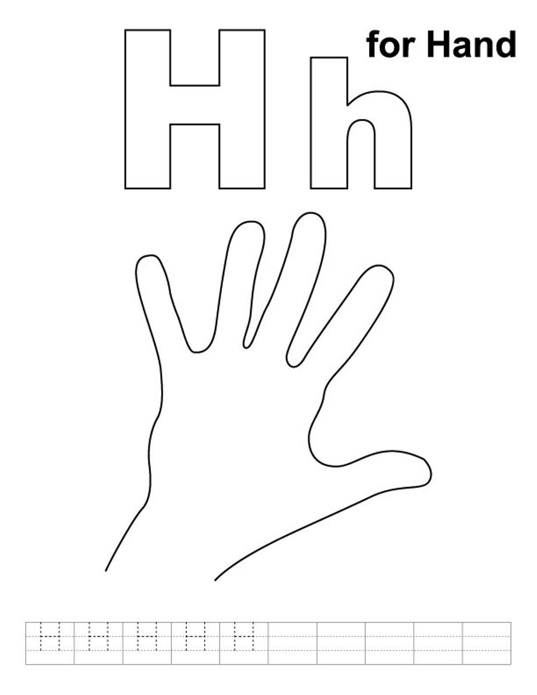 Best ideas about Hand Preschool Coloring Sheets
. Save or Pin Alphabet Coloring Page H Is For Hand Now.