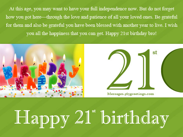 Best ideas about Happy 21st Birthday Wishes
. Save or Pin 21st Birthday Wishes Messages and Greetings Now.