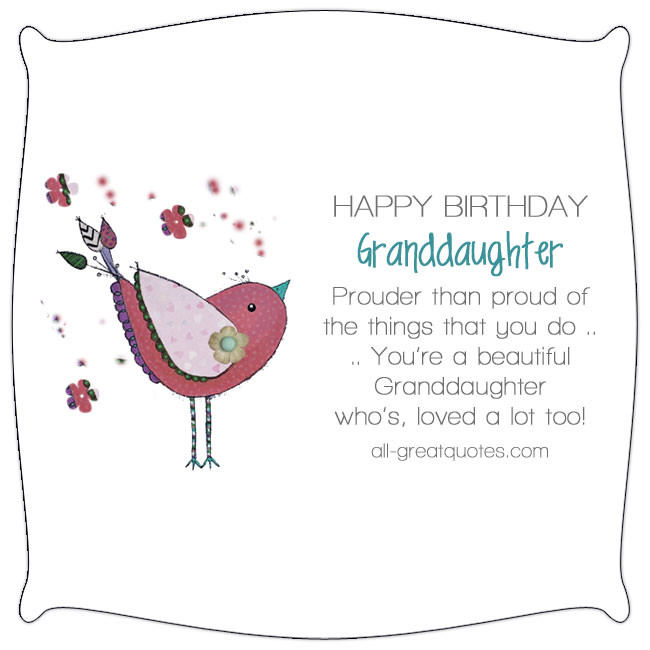 Best ideas about Happy Birthday Granddaughter Quotes
. Save or Pin Happy Birthday Granddaughter Prouder than proud Now.