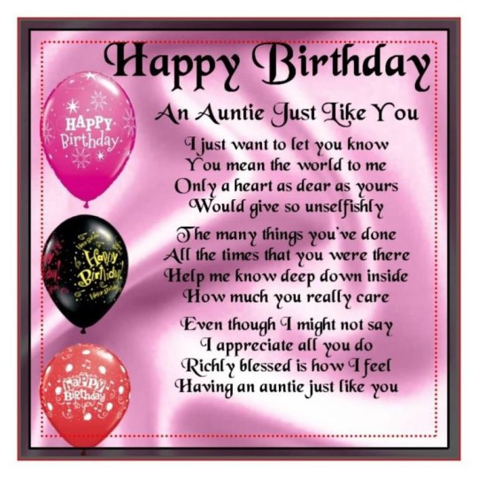 Best ideas about Happy Birthday Quotes For Aunty
. Save or Pin Happy birthday aunt Poems Now.
