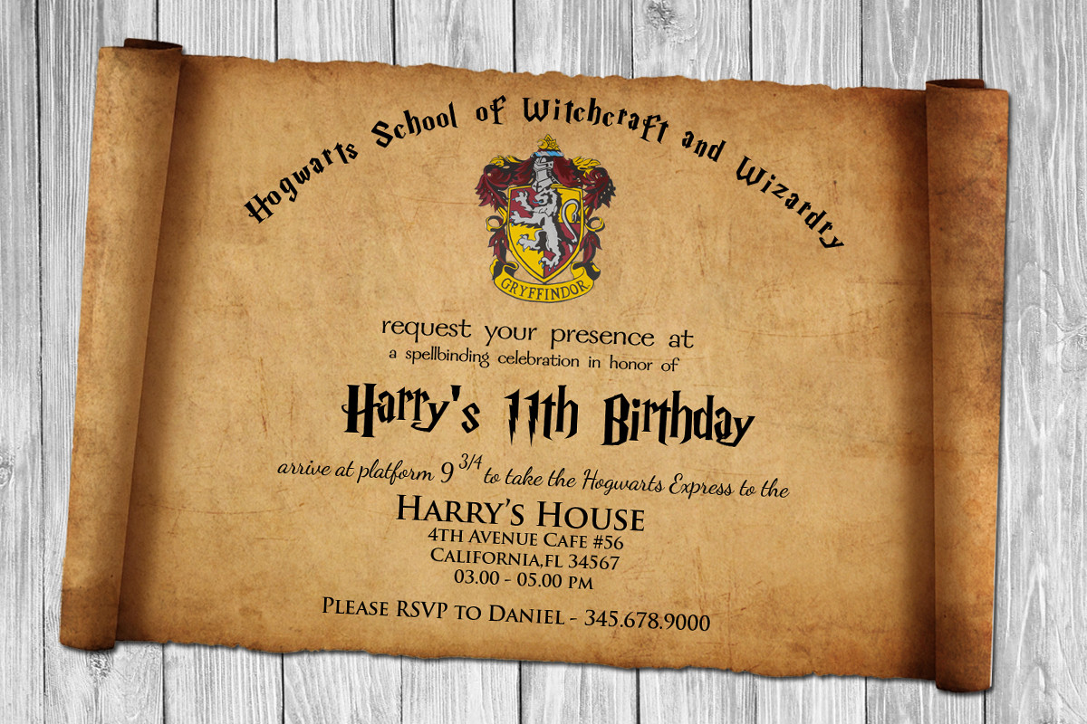 Best ideas about Harry Potter Birthday Invitations
. Save or Pin FREE Harry Potter Papyrus Style Birthday Invitation PSD Now.