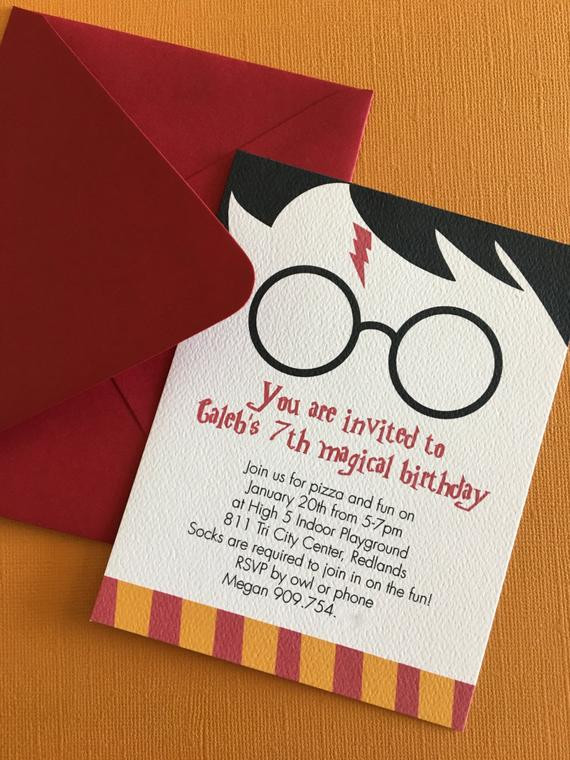 Best ideas about Harry Potter Birthday Invitations
. Save or Pin Harry Potter themed birthday party invitation magic witch Now.