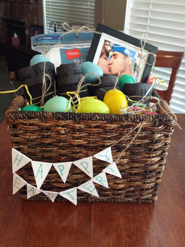 Best ideas about Homemade Gift Basket Ideas For Boyfriend
. Save or Pin Homemade Easter basket for him Now.