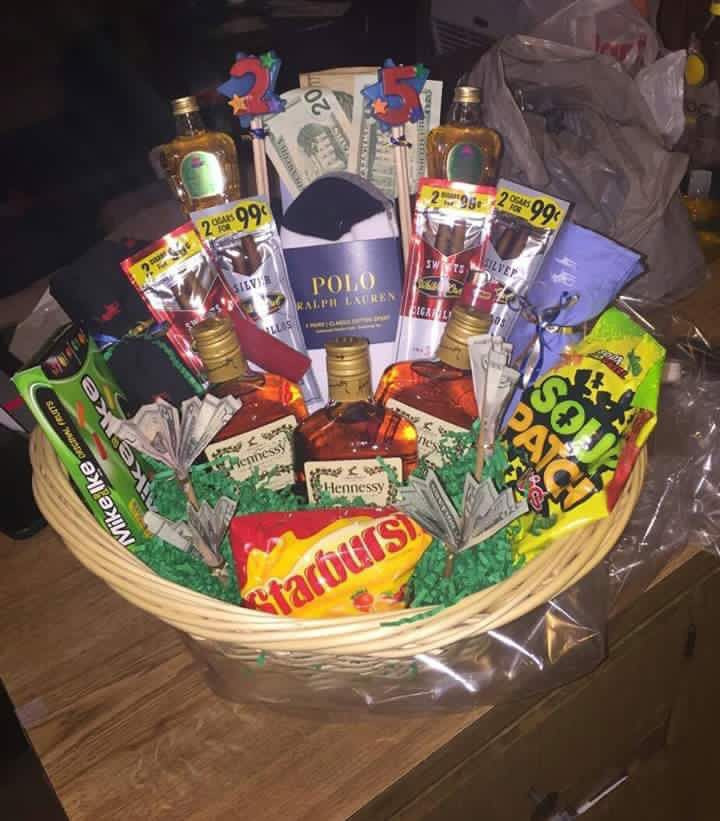 Best ideas about Homemade Gift Basket Ideas For Boyfriend
. Save or Pin Birthday basket for him … SO t ideas Now.