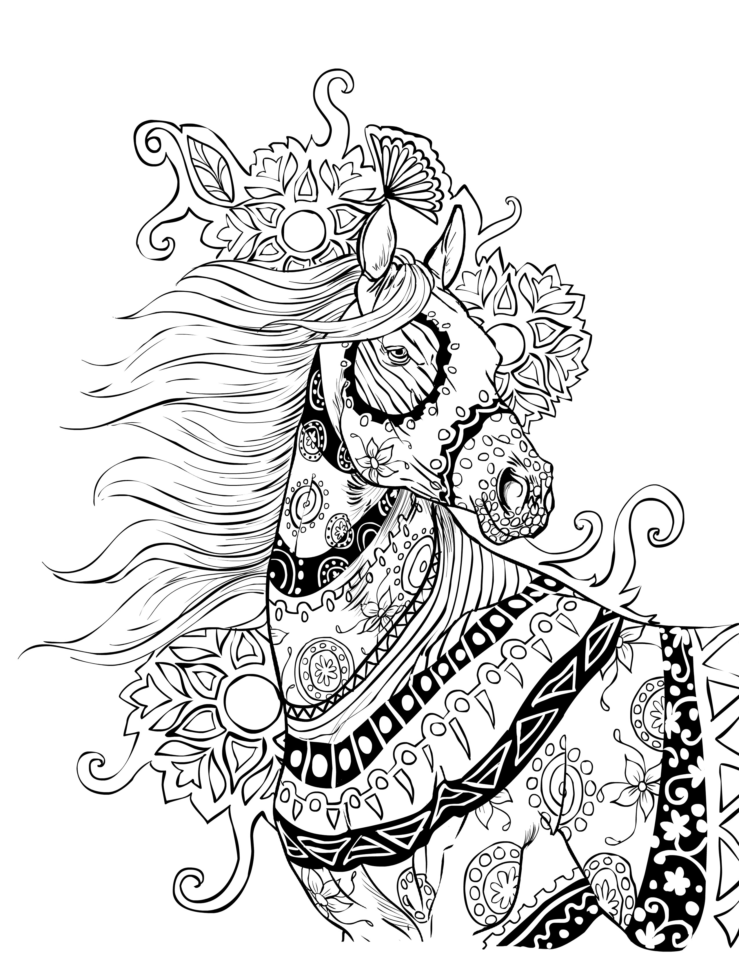 Best ideas about Horse Adult Coloring Books
. Save or Pin mandala horse Now.