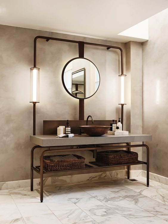 Best ideas about Industrial Bathroom Vanity
. Save or Pin 32 Trendy And Chic Industrial Bathroom Vanity Ideas DigsDigs Now.