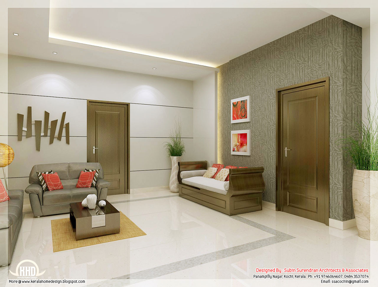 Best ideas about Interior Design Living Room
. Save or Pin Awesome 3D interior renderings Kerala home design and Now.