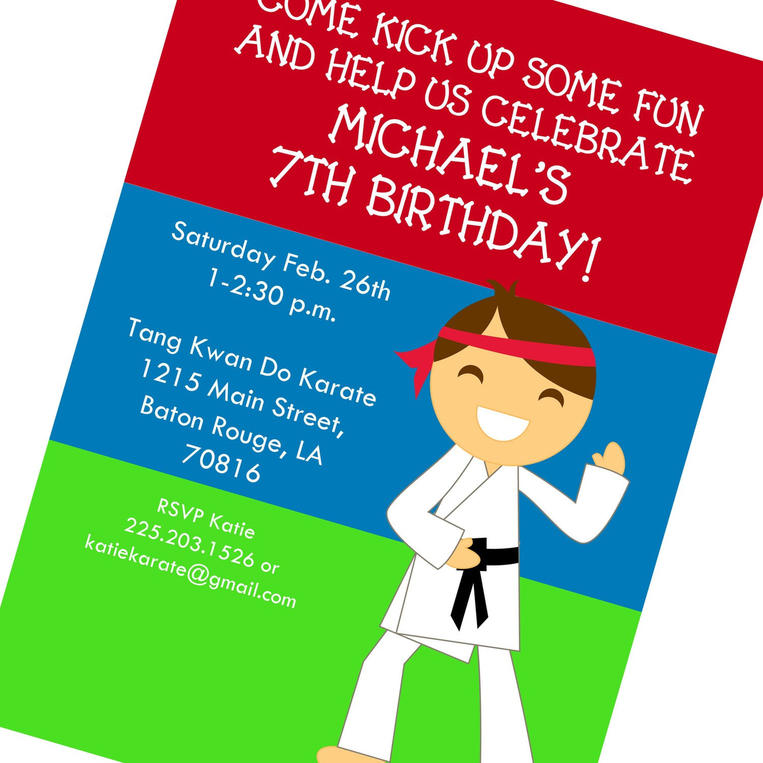 Best ideas about Karate Birthday Party
. Save or Pin Karate Party Birthday Invitation Printable Invitation Design Now.