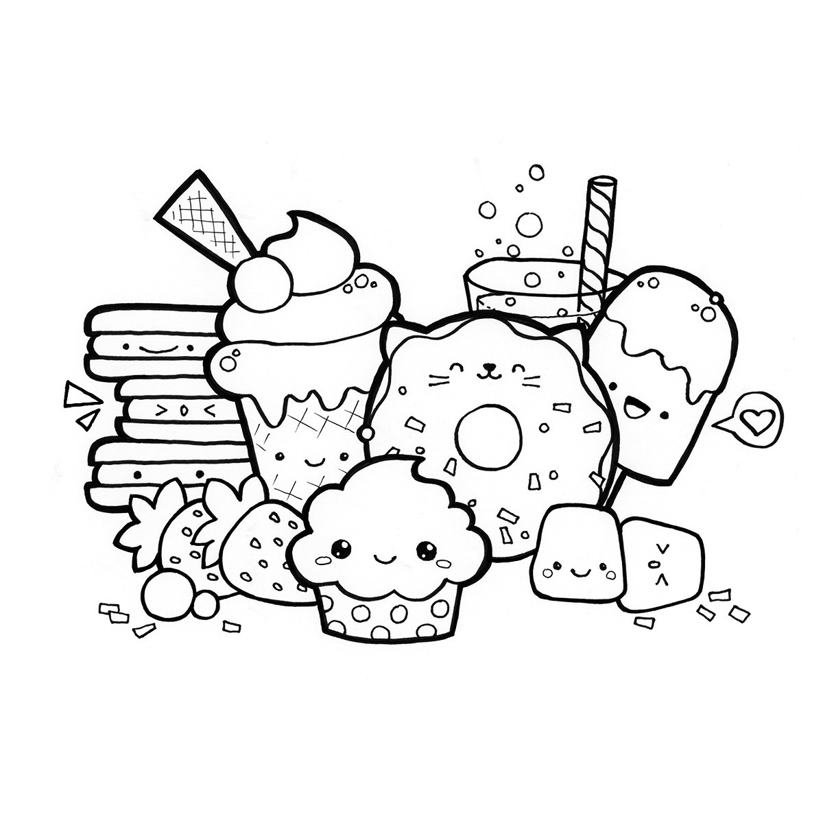 Best ideas about Kawaii Food Coloring Pages
. Save or Pin Kawaii Food Coloring thekindproject Now.