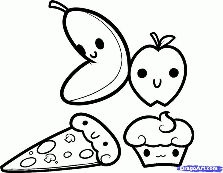 Best ideas about Kawaii Food Coloring Pages
. Save or Pin Coloring kawaii Pages Foods black and white Now.