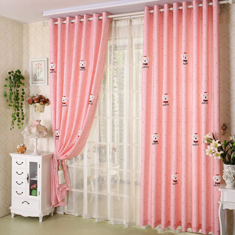 Best ideas about Kids Room Valance
. Save or Pin Happy Time Pink cute bear kids room curtains Now.