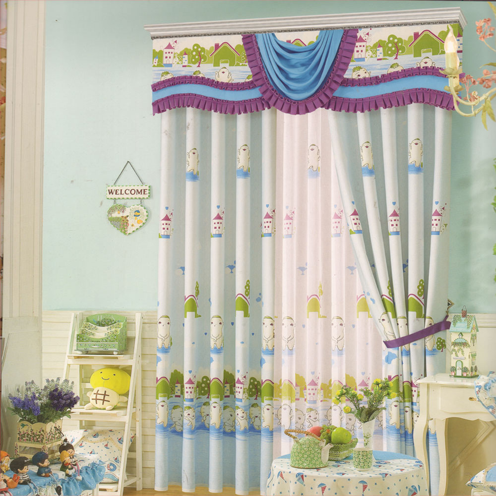 Best ideas about Kids Room Valance
. Save or Pin Light Blue Kids Curtains Cute Patterns Cotton Fabric No Now.
