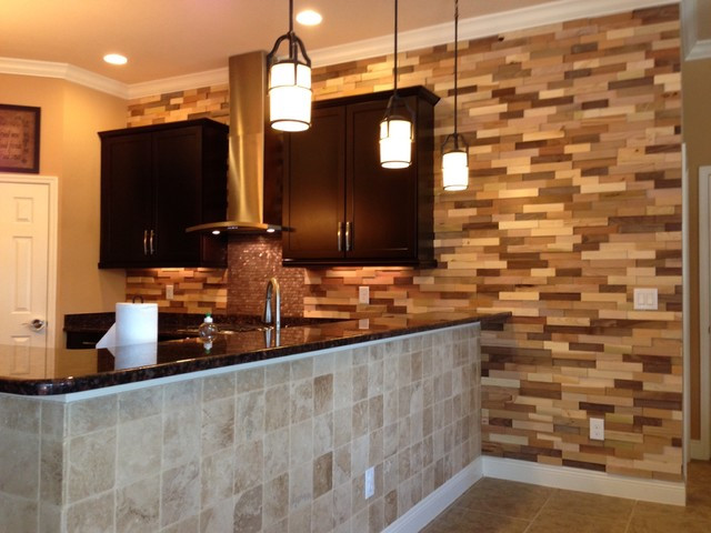Best ideas about Kitchen Accent Wall
. Save or Pin Kitchen Remodel Wood Accent Wall Contemporary Kitchen Now.