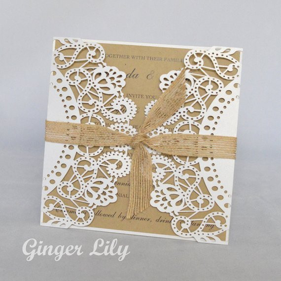 Best ideas about Laser Cut Wedding Invitations DIY
. Save or Pin Rustic Laser Cut DIY Wedding Invitation Kit by Now.