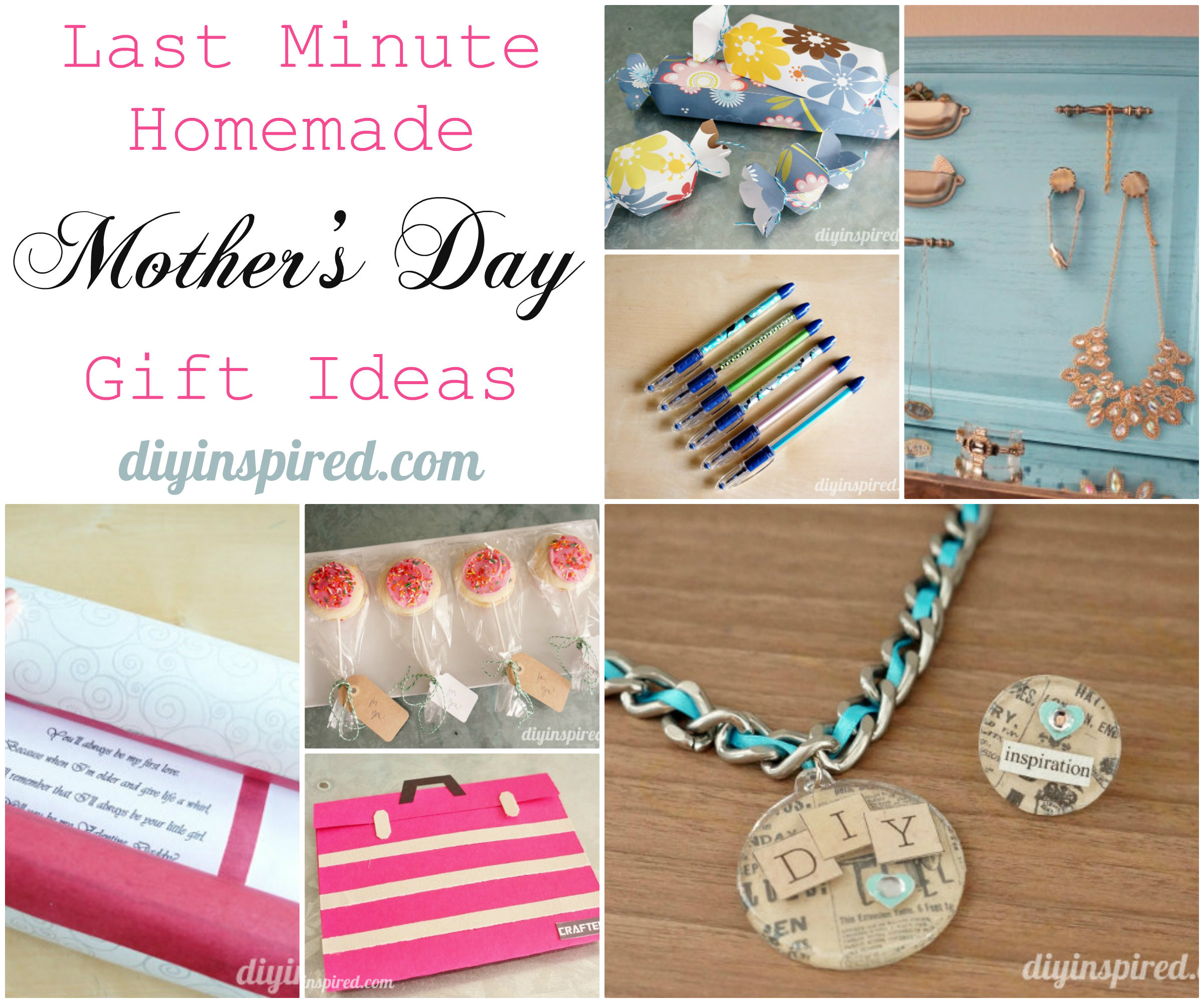 Best ideas about Last Minute Homemade Birthday Gifts For Mom
. Save or Pin Last Minute Homemade Mother’s Day Gift Ideas DIY Inspired Now.