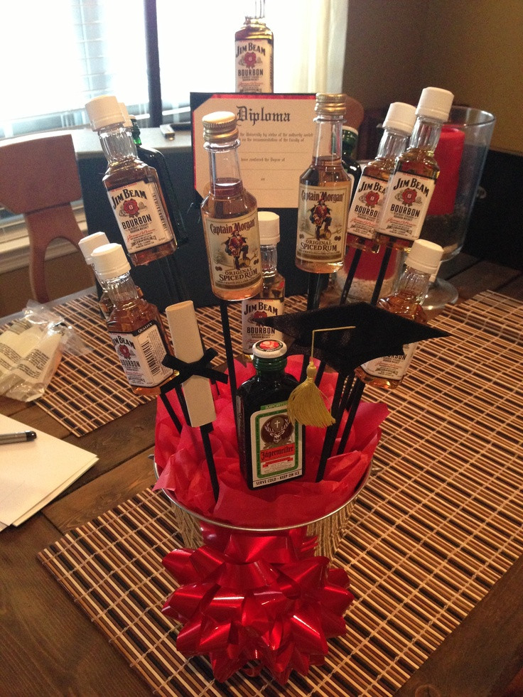 Best ideas about Male Graduation Gift Ideas
. Save or Pin Alcohol bouquet for a guy graduating college Now.