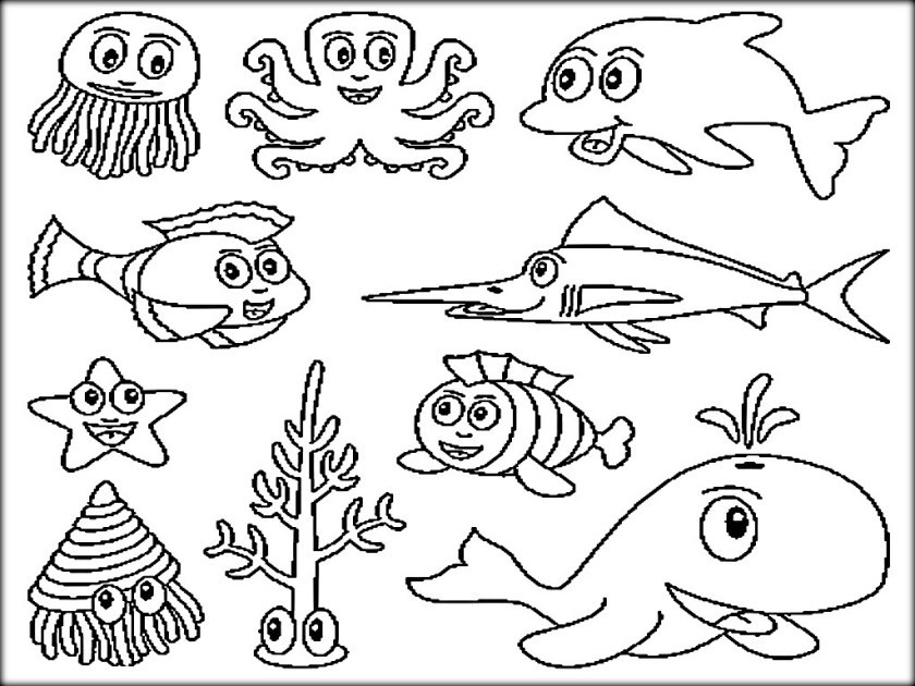 Best ideas about Marine Life Coloring Sheets For Kids
. Save or Pin Underwater Ocean Animals Coloring Pages For Preschool Now.