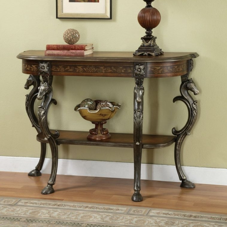 Best ideas about Metal Entryway Table
. Save or Pin Furniture Brown Polished Wooden Entryway Table With Now.