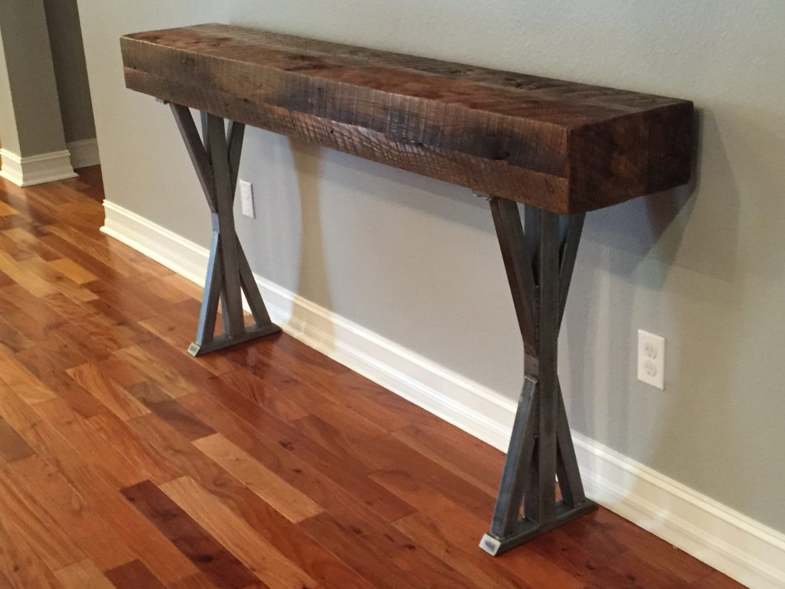 Best ideas about Metal Entryway Table
. Save or Pin Trevor s Reclaimed Wood Foyer Table with Metal Legs Now.