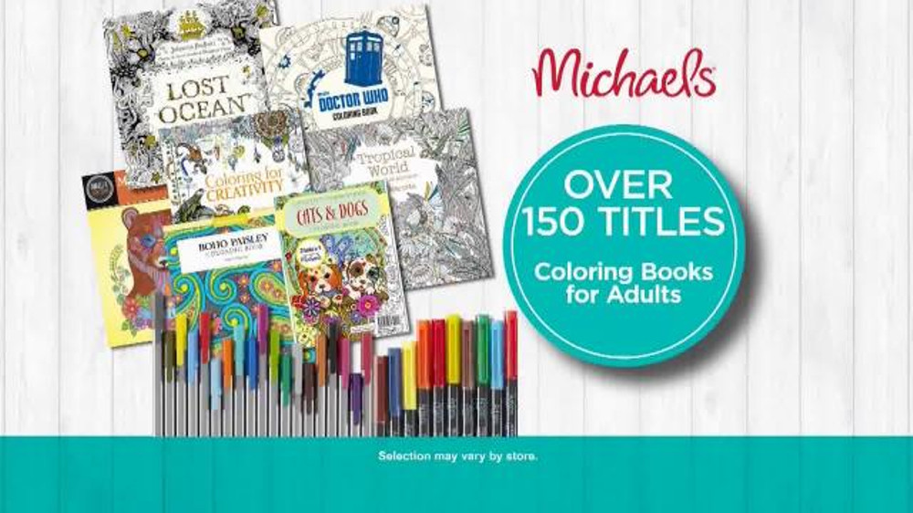 Best ideas about Michaels Adult Coloring Books
. Save or Pin Michaels TV Spot What If Coloring Books for Adults Now.